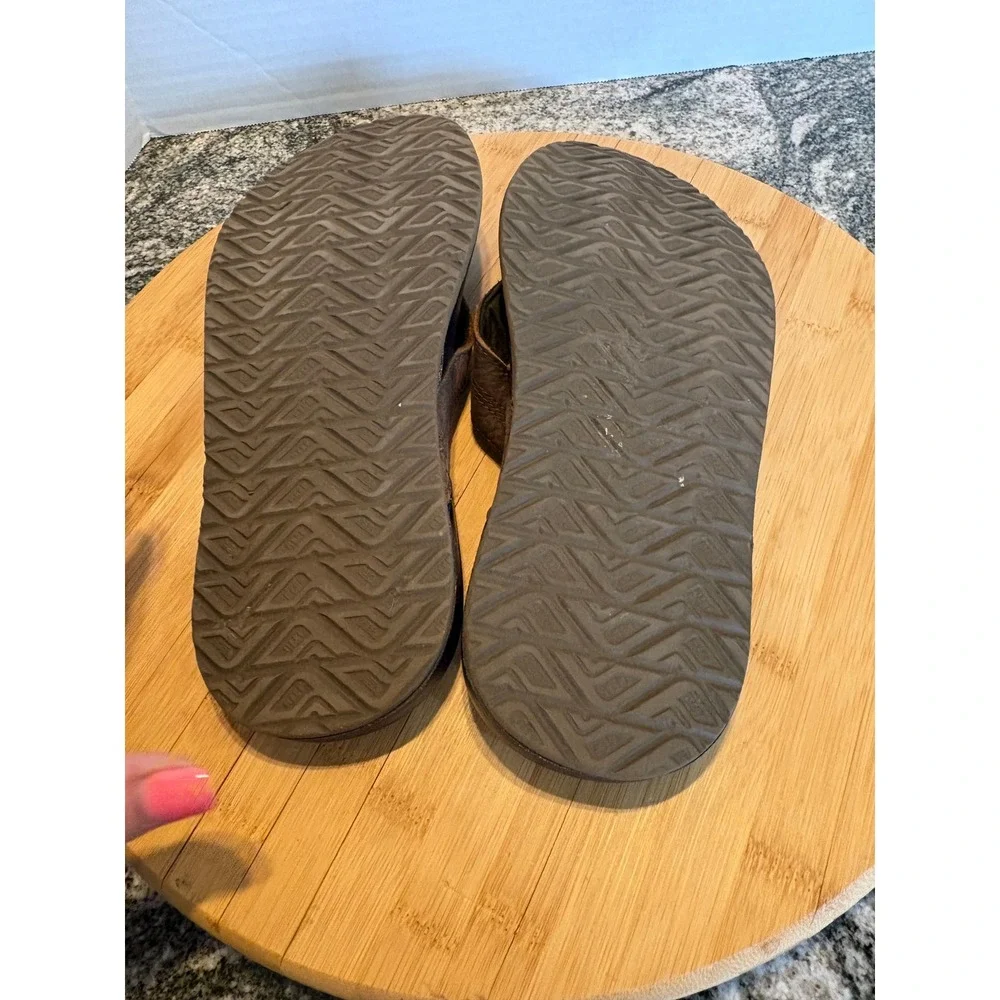 Reef Fanning‎ Mens Flip Flops Brown Thong Sandals Beach Shoes